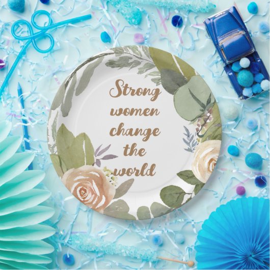 強い女性は第8次世界平等を変える ペーパープレート (パーティー)