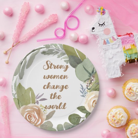 強い女性は第8次世界平等を変える ペーパープレート (パーティー)