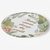 強い女性は第8次世界平等を変える ペーパープレート (アングル)