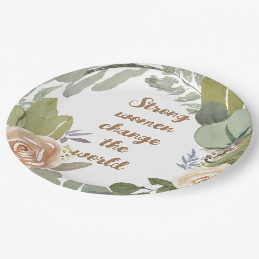 強い女性は第8次世界平等を変える ペーパープレート (アングル)