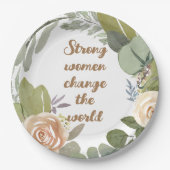 強い女性は第8次世界平等を変える ペーパープレート (正面)