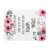 強い女性への引用文水の色フローラ等 マグネット (横)