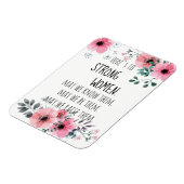 強い女性への引用文水の色フローラ等 マグネット (左側)