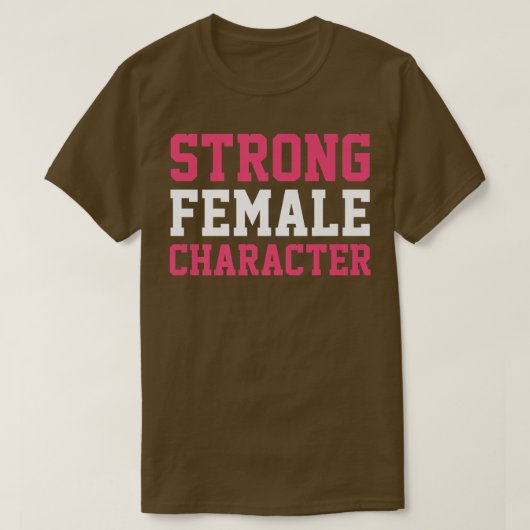 強い女性キャラクターフェミニズム5590 Tシャツ (デザイン正面)