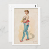 強い女性シリーズ#25：ボクサーヴィンテージ ポストカード (正面/裏面)