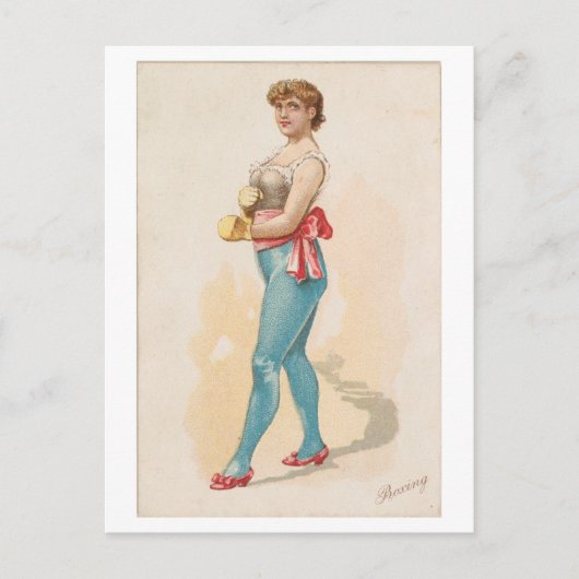 強い女性シリーズ#25：ボクサーヴィンテージ ポストカード (正面)