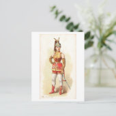 強い女性シリーズ#34：兵士ヴィンテージ ポストカード (スタンド正面)