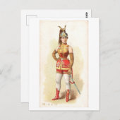 強い女性シリーズ#34：兵士ヴィンテージ ポストカード (正面/裏面)