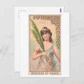 強い女性シリーズ#56: Pax Peaceヴィンテージ ポストカード (正面/裏面)