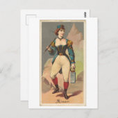 強い女性シリーズ#8:マイナーヴィンテージ ポストカード (正面/裏面)