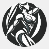 強い女性フィットネス個人訓練ミニマリスト ラウンドシール (正面)