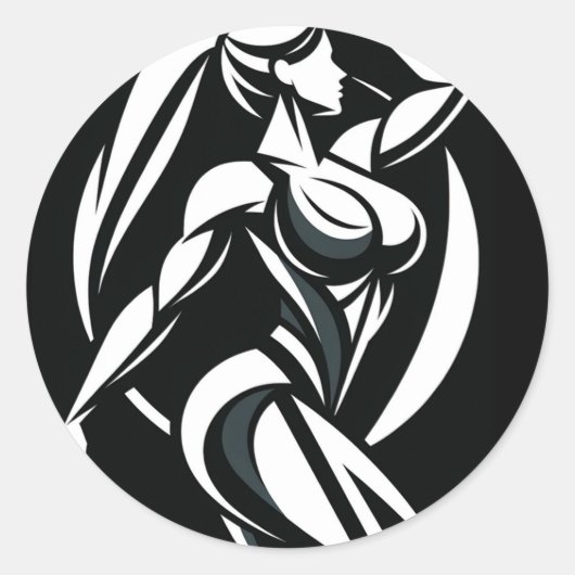 強い女性フィットネス個人訓練ミニマリスト ラウンドシール (正面)