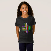 強い女性ワードクラウド Tシャツ (正面フル)