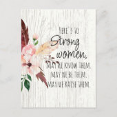 強い女性引用文フローラ羽毛木効果 ポストカード (正面)