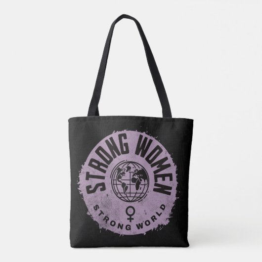 強い女性感動的引用文 トートバッグ (裏面)