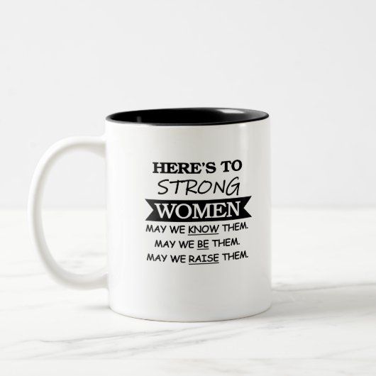 強い女性 ツートーンマグカップ (左)