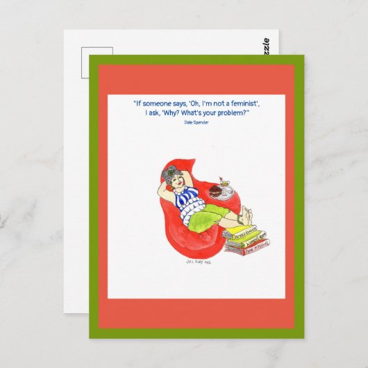 強い女性「フェミニスト」 ポストカード (正面/裏面)