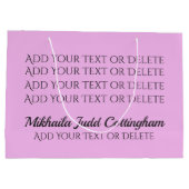 強い女性 – 後ろ見 ラージペーパーバッグ (裏面)