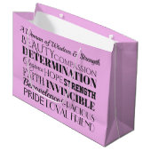 強い女性 – 後ろ見 ラージペーパーバッグ (正面アングル)