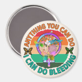 強い女性 – 私は出血することができる マグネット (正面/裏面)