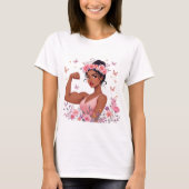 強い女性 花冠 バタフライ Tシャツ エンパワーメント (正面)