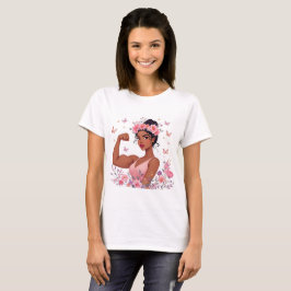 強い女性 花冠 バタフライ Tシャツ エンパワーメント