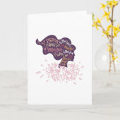 強い女 カード (黄色い花)