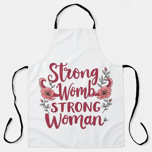 強い子宮の強い女性子宮の女性のエンパワーメント エプロン (正面)