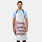 強い子宮の強い女性子宮の女性のエンパワーメント エプロン (着用した状態)