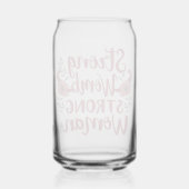 強い子宮の強い女性子宮の女性のエンパワーメント ガラス缶 (裏面)