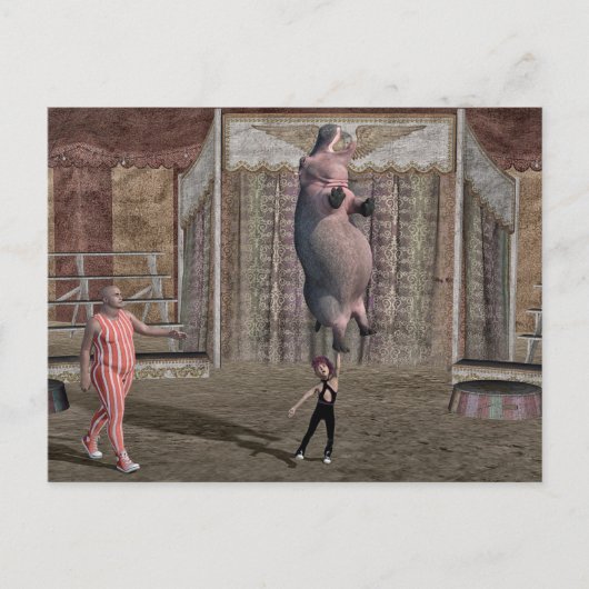 強い小さな女の子 シーズンポストカード (正面)