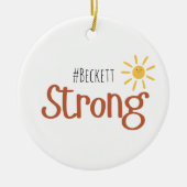 強い小#name児がんオーナメント セラミックオーナメント (正面)