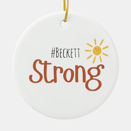 強い小#name児がんオーナメント セラミックオーナメント (正面)