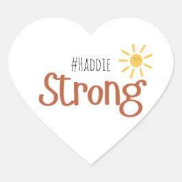 強い小#name児がんパーソナライズされたシール ハートシール