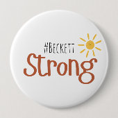 強い小#name児がんボタン 缶バッジ (正面)