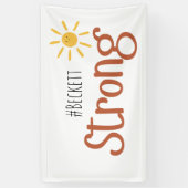 強い小#name児がん屋内用バナー標識 横断幕 (縦)