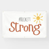 強い小#name児がん屋外用バナー標識 横断幕 (横)