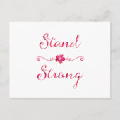 強い強さの感動的ピンク引用文 ポストカード (正面)