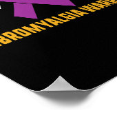 強い弾力性線維筋痛戦士認識度Pu ポスター (角)