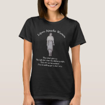 強い心のリパンアパッチ女性Tシャツ