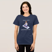 強い心の止められないハート トライブレンドTシャツ (正面全面)