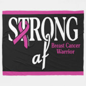 強い心棒…乳癌 フリースブランケット (正面(横))