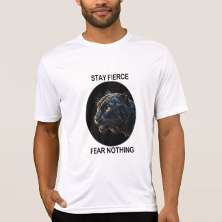 強い恐怖を持ち続ける何も黒いヒョウ Tシャツ