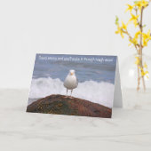 強い感動的がん勇気付けられるに耐える カード (黄色い花)