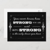 強い感動的引用文 ポストカード (正面/裏面)