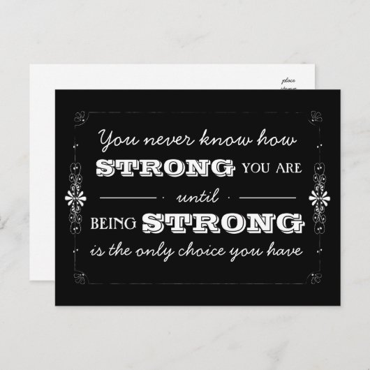 強い感動的引用文 ポストカード (正面/裏面)