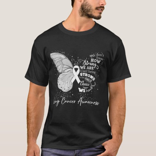 強い我々は肺がん認識度 Tシャツ (正面)