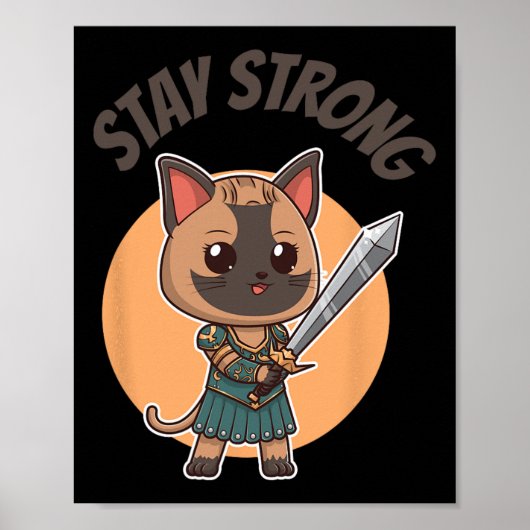 強い戦士の猫を残す ポスター (正面)