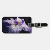 強い日本の虹彩花が閉まパーソナライズされたる ラゲッジタグ (正面横)