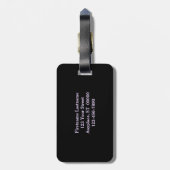 強い日本の虹彩花が閉まパーソナライズされたる ラゲッジタグ (裏面縦)